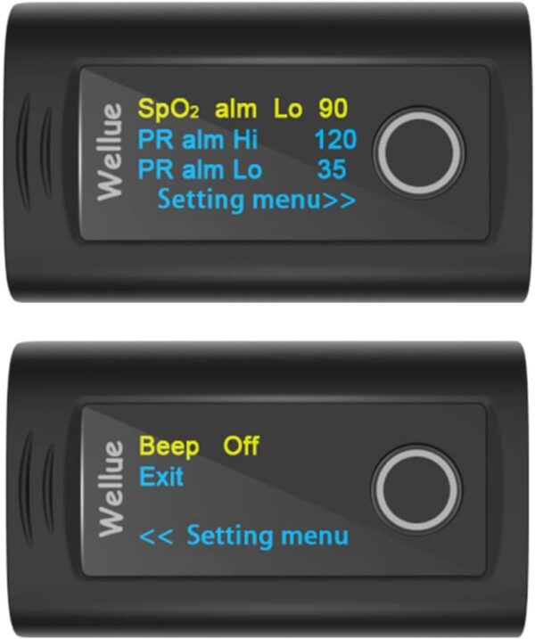 Wellue Bluetooth Pulse Oximeter Fingertip, Blood Oxygen Saturation Monitor with Free APP, Batteries, Carry Bag & Lanyard - Image 6