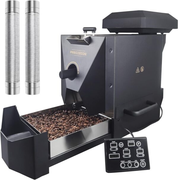 500g automatic coffee roaster machine for home use with smoke filter and chaff collector