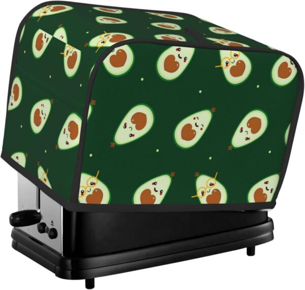 2 Slice Toaster Covers Dust Protection Bread Maker Covers Toaster Cover Kitchen Accessories Washable Appliance Cover Cute Avocado