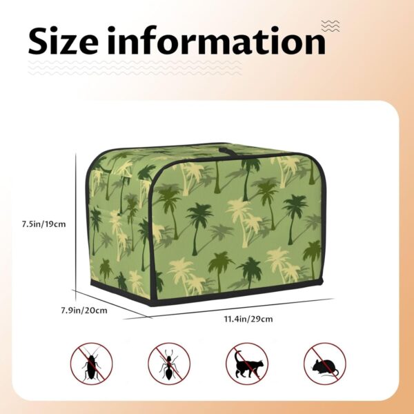 2 Slice Toaster Covers Dust Protection Bread Maker Covers Toaster Cover Kitchen Accessories Washable Appliance Cover Hawaii Tropical Camouflage Plants - Image 5