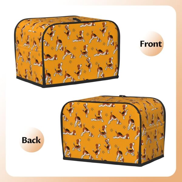 Toaster Covers Kitchen Accessories Decor, 2 Slice Toaster Bread Maker Oven Protector Covers, Dust Proof Fingerprint Covers Funny Cartoon Dog - Image 3