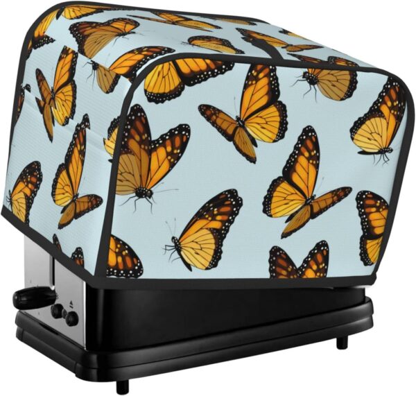 2 Slice Toaster Covers Dust Protection Bread Maker Covers Toaster Cover Kitchen Accessories Washable Appliance Cover Colorful Butterfly Printed