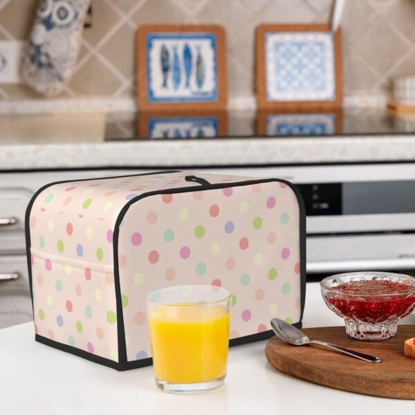 Toaster Covers Kitchen Accessories Decor, 2 Slice Toaster Bread Maker Oven Protector Covers, Dust Proof Fingerprint Covers Polka Dots - Image 6