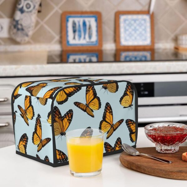 2 Slice Toaster Covers Dust Protection Bread Maker Covers Toaster Cover Kitchen Accessories Washable Appliance Cover Colorful Butterfly Printed - Image 6