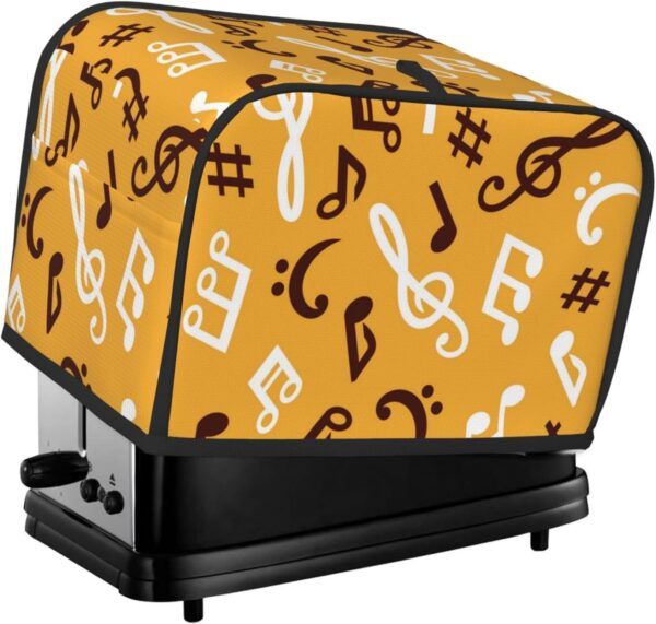 2 Slice Toaster Covers Dust Protection Bread Maker Covers Toaster Cover Kitchen Accessories Washable Appliance Cover Music Notes