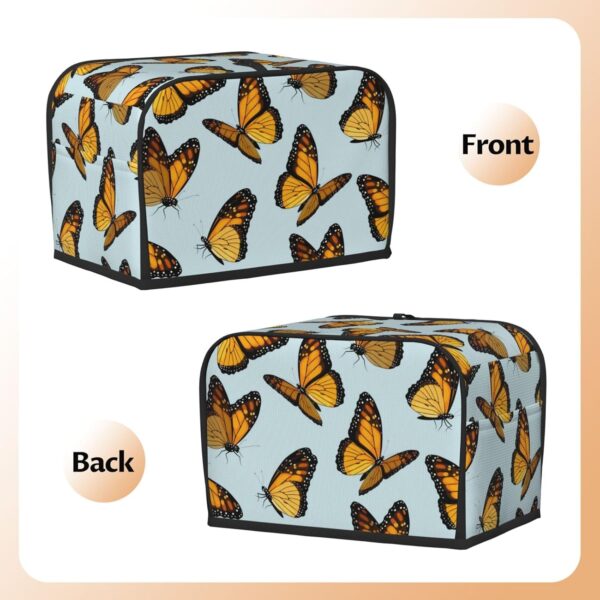 2 Slice Toaster Covers Dust Protection Bread Maker Covers Toaster Cover Kitchen Accessories Washable Appliance Cover Colorful Butterfly Printed - Image 3