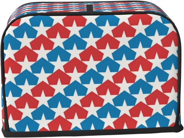 Toaster Covers Kitchen Accessories Decor, 2 Slice Toaster Bread Maker Oven Protector Covers, Dust Proof Fingerprint Covers Novelty American Flag - Image 2