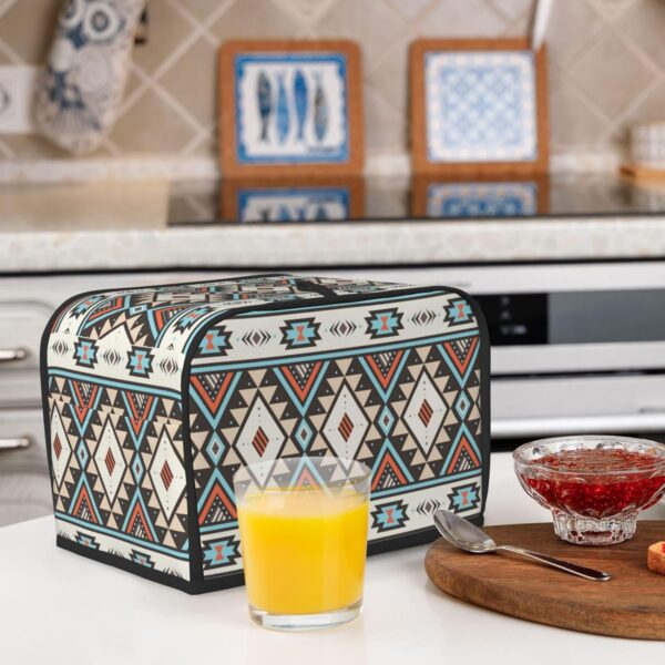 2 Slice Toaster Cover with Pocket Appliance Cover Toaster Dust And Fingerprint, Washable Kitchen Accessories, Southwestern Aztec Native American Pattern - Image 6