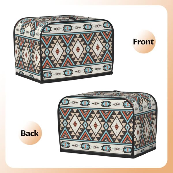 2 Slice Toaster Cover with Pocket Appliance Cover Toaster Dust And Fingerprint, Washable Kitchen Accessories, Southwestern Aztec Native American Pattern - Image 3