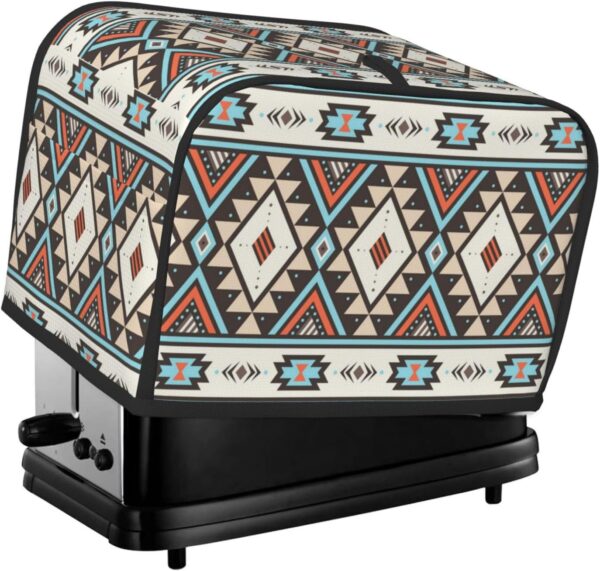 2 Slice Toaster Cover with Pocket Appliance Cover Toaster Dust And Fingerprint, Washable Kitchen Accessories, Southwestern Aztec Native American Pattern