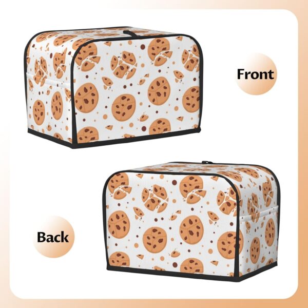 2 Slice Toaster Cover with Pocket Appliance Cover Toaster Dust And Fingerprint, Washable Kitchen Accessories, Chocolate Cookies Pattern Cartoon - Image 3