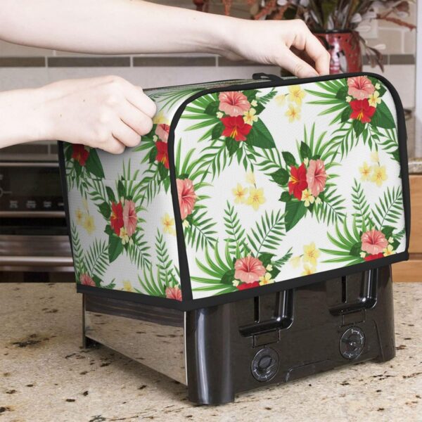 2 Slice Toaster Cover with Pocket Appliance Cover Toaster Dust And Fingerprint, Washable Kitchen Accessories, Hawaii Tropical Floral Rose - Image 7