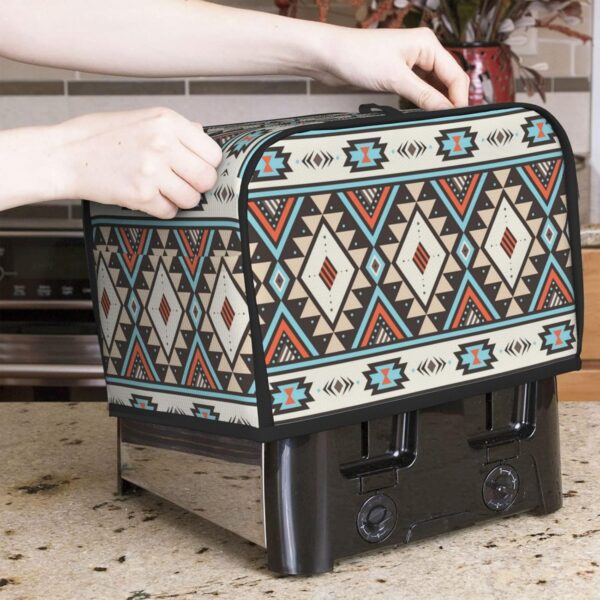 2 Slice Toaster Cover with Pocket Appliance Cover Toaster Dust And Fingerprint, Washable Kitchen Accessories, Southwestern Aztec Native American Pattern - Image 7