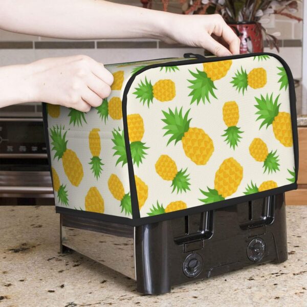 2 Slice Toaster Cover with Pocket Appliance Cover Toaster Dust And Fingerprint, Washable Kitchen Accessories, Cute Tropical Summer Pineapple Print - Image 7