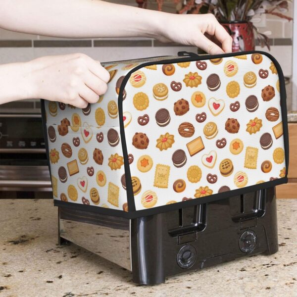 Two Slice Toaster Cover, Polyester Fingerprint Protector, Soft Appliance Cover Dust Cover Cookie Cake Toaster Cover with Pocket - Image 7