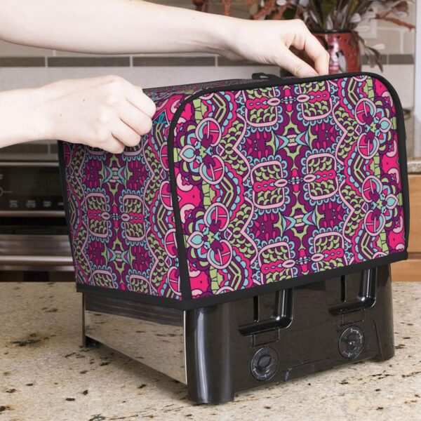 2 Slice Toaster Covers Dust Protection Bread Maker Covers Toaster Cover Kitchen Accessories Washable Appliance Cover Bohemian Floral Printed - Image 7