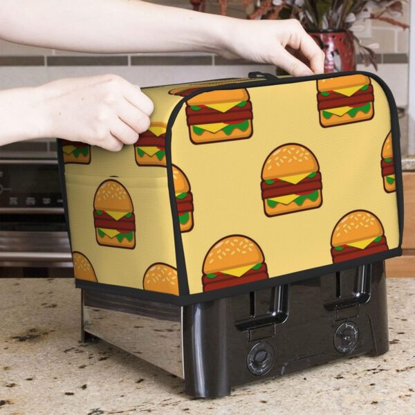 2 Slice Toaster Covers Dust Protection Bread Maker Covers Toaster Cover Kitchen Accessories Washable Appliance Cover Hamburger Junk Food - Image 7