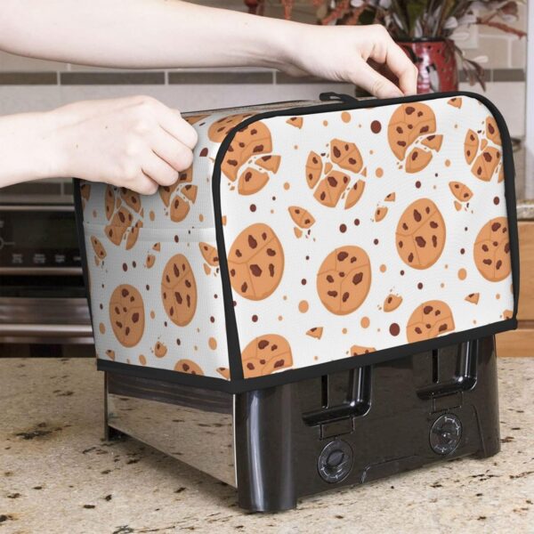 2 Slice Toaster Cover with Pocket Appliance Cover Toaster Dust And Fingerprint, Washable Kitchen Accessories, Chocolate Cookies Pattern Cartoon - Image 7