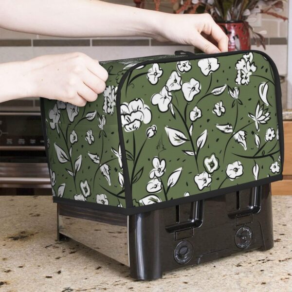 2 Slice Toaster Cover with Pocket Appliance Cover Toaster Dust And Fingerprint, Washable Kitchen Accessories, Abstract Flower Floral Daisy - Image 7