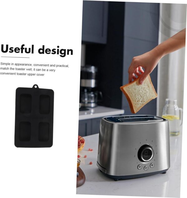 Zerodeko Protective Lid for Toaster Grill Accessories Bread Maker Machine An Fittings Breadmaker Machines Retro Toaster Accessories for Kitchen Accessories Household Cover Black - Image 5