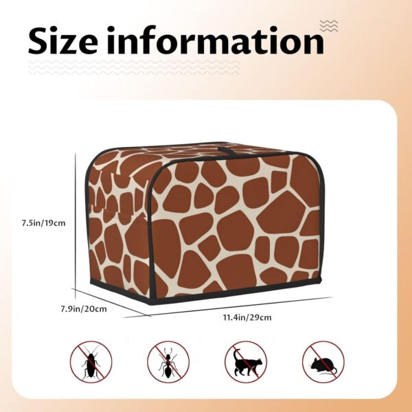 2 Slice Toaster Covers Dust Protection Bread Maker Covers Toaster Cover Kitchen Accessories Washable Appliance Cover Giraffe Skin Leopard Print - Image 5