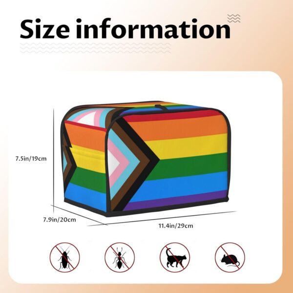 2 Slice Toaster Covers Dust Protection Bread Maker Covers Toaster Cover Kitchen Accessories Washable Appliance Cover Lgbt Rainbow Flag Pride Flag - Image 5