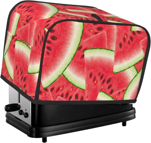 2 Slice Toaster Cover with Pocket Appliance Cover Toaster Dust And Fingerprint, Washable Kitchen Accessories, Watermelon Fruit Summer Art