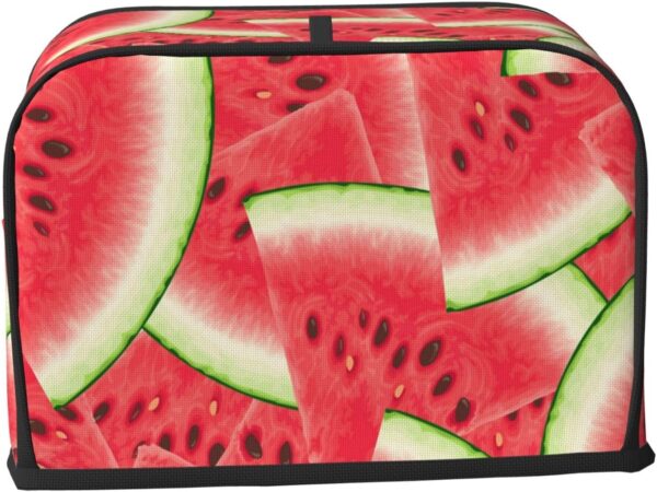 2 Slice Toaster Cover with Pocket Appliance Cover Toaster Dust And Fingerprint, Washable Kitchen Accessories, Watermelon Fruit Summer Art - Image 2