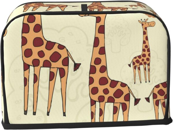 2 Slice Toaster Covers Dust Protection Bread Maker Covers Toaster Cover Kitchen Accessories Washable Appliance Cover Funny Cartoon Giraffe Anime - Image 2