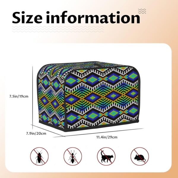 2 Slice Toaster Covers Dust Protection Bread Maker Covers Toaster Cover Kitchen Accessories Washable Appliance Cover Southwestern Aztec Native American Pattern - Image 5