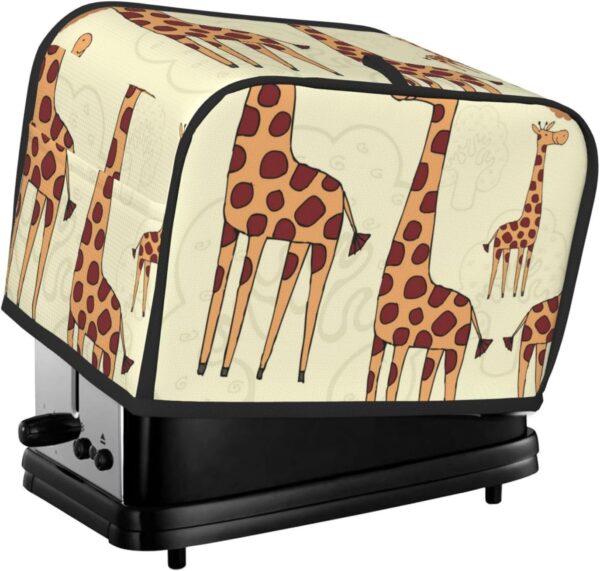 2 Slice Toaster Covers Dust Protection Bread Maker Covers Toaster Cover Kitchen Accessories Washable Appliance Cover Funny Cartoon Giraffe Anime