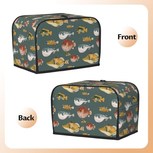 2 Slice Toaster Covers Dust Protection Bread Maker Covers Toaster Cover Kitchen Accessories Washable Appliance Cover Various Fish - Image 3