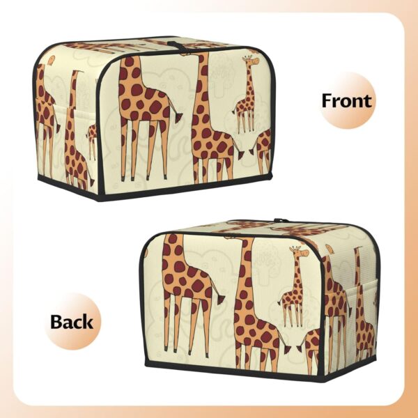 2 Slice Toaster Covers Dust Protection Bread Maker Covers Toaster Cover Kitchen Accessories Washable Appliance Cover Funny Cartoon Giraffe Anime - Image 3