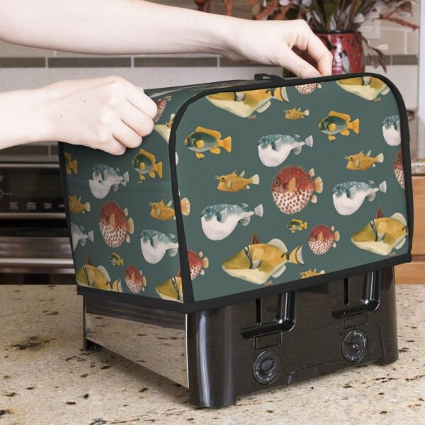 2 Slice Toaster Covers Dust Protection Bread Maker Covers Toaster Cover Kitchen Accessories Washable Appliance Cover Various Fish - Image 7