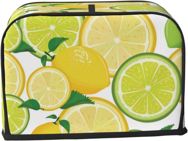 2 Slice Toaster Covers Dust Protection Bread Maker Covers Toaster Cover Kitchen Accessories Washable Appliance Cover Lemon Tree - Image 2