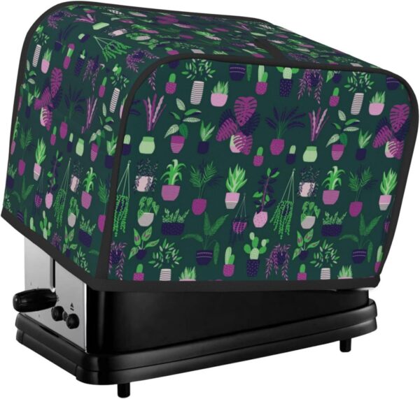 2 Slice Toaster Covers Dust Protection Bread Maker Covers Toaster Cover Kitchen Accessories Washable Appliance Cover Trippy Succulent Cactus Floral