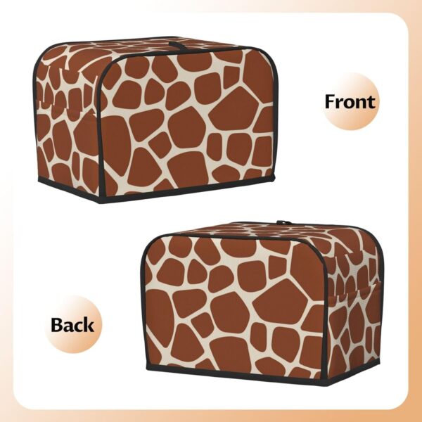 2 Slice Toaster Covers Dust Protection Bread Maker Covers Toaster Cover Kitchen Accessories Washable Appliance Cover Giraffe Skin Leopard Print - Image 3