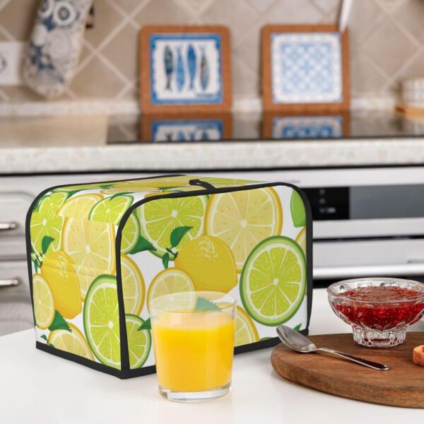 2 Slice Toaster Covers Dust Protection Bread Maker Covers Toaster Cover Kitchen Accessories Washable Appliance Cover Lemon Tree - Image 6