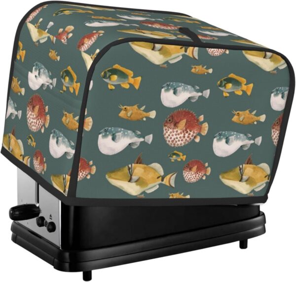 2 Slice Toaster Covers Dust Protection Bread Maker Covers Toaster Cover Kitchen Accessories Washable Appliance Cover Various Fish