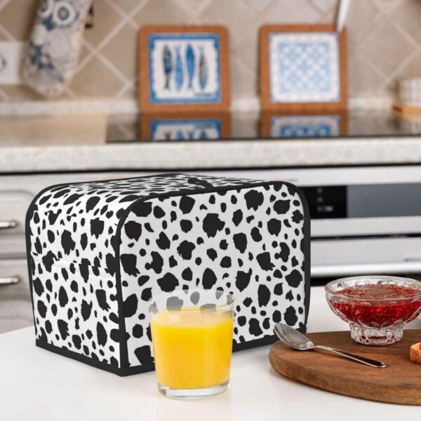 2 Slice Toaster Cover with Pocket Appliance Cover Toaster Dust And Fingerprint, Washable Kitchen Accessories, Cow Print - Image 6