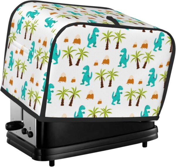 2 Slice Toaster Covers Dust Protection Bread Maker Covers Toaster Cover Kitchen Accessories Washable Appliance Cover Dinosaur And Tree