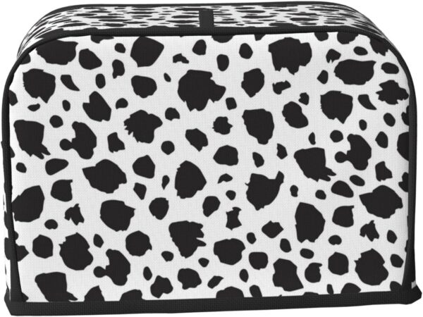 2 Slice Toaster Cover with Pocket Appliance Cover Toaster Dust And Fingerprint, Washable Kitchen Accessories, Cow Print - Image 2