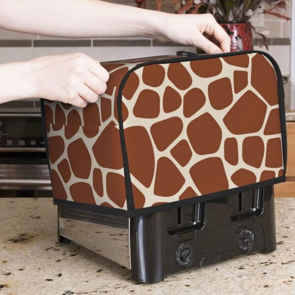 2 Slice Toaster Covers Dust Protection Bread Maker Covers Toaster Cover Kitchen Accessories Washable Appliance Cover Giraffe Skin Leopard Print - Image 7