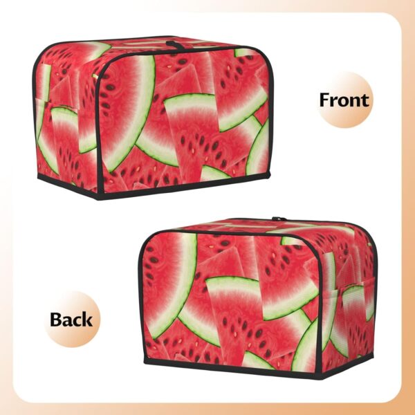 2 Slice Toaster Cover with Pocket Appliance Cover Toaster Dust And Fingerprint, Washable Kitchen Accessories, Watermelon Fruit Summer Art - Image 3