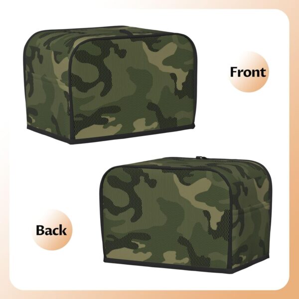 2 Slice Toaster Covers Dust Protection Bread Maker Covers Toaster Cover Kitchen Accessories Washable Appliance Cover Camo Camouflage Hunting Green - Image 3