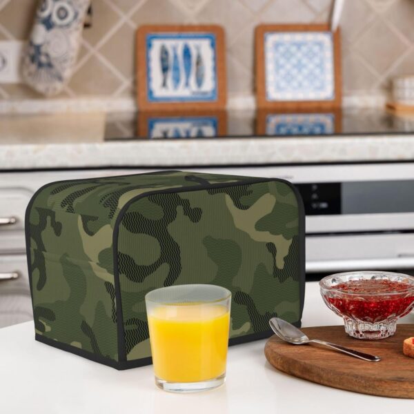 2 Slice Toaster Covers Dust Protection Bread Maker Covers Toaster Cover Kitchen Accessories Washable Appliance Cover Camo Camouflage Hunting Green - Image 6