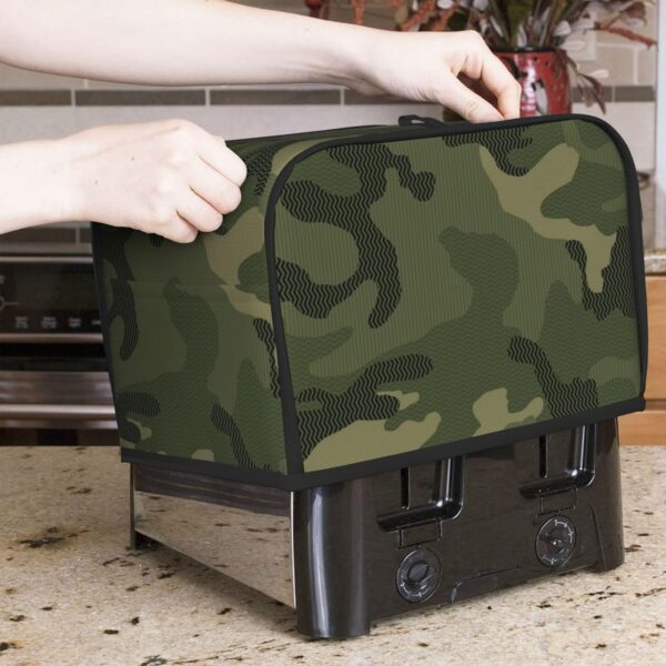 2 Slice Toaster Covers Dust Protection Bread Maker Covers Toaster Cover Kitchen Accessories Washable Appliance Cover Camo Camouflage Hunting Green - Image 7