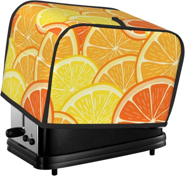 2 Slice Toaster Cover with Pocket Appliance Cover Toaster Dust And Fingerprint, Washable Kitchen Accessories, Lemon Tree