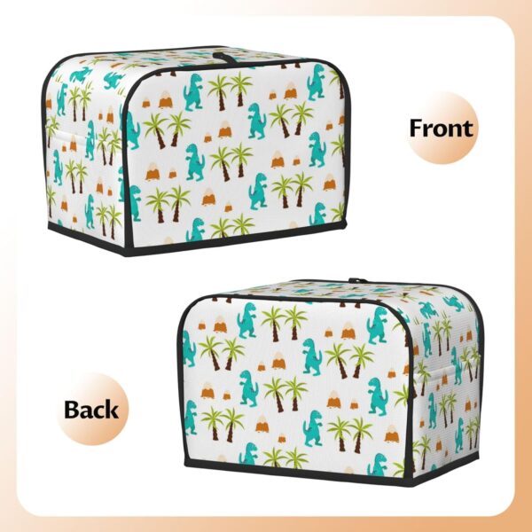 2 Slice Toaster Covers Dust Protection Bread Maker Covers Toaster Cover Kitchen Accessories Washable Appliance Cover Dinosaur And Tree - Image 3