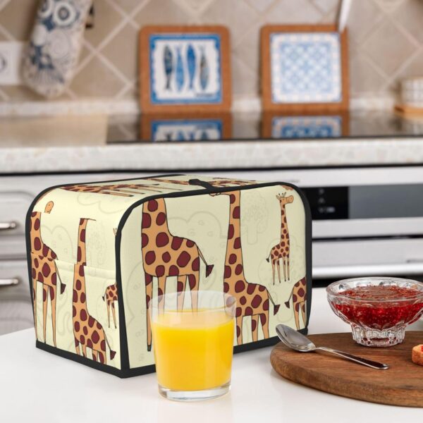 2 Slice Toaster Covers Dust Protection Bread Maker Covers Toaster Cover Kitchen Accessories Washable Appliance Cover Funny Cartoon Giraffe Anime - Image 6